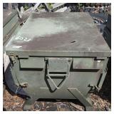 Portable military electrical distribution system, commonly referred to as a "spider box" or power distribution panel, working condition unknown. See pictures for details.