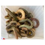 D3-Heavy-duty, steel bow shackles(also known as as anchor shackles or clevises) also includes one pintle hook see pictures for details.