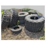 Large used truck tires, 2-16.00 R 20 with rims, and more. See pictures for details.