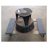 Portable stepstool, comes with four wheel furniture dolly