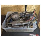Air hose fittings, two with gauges, and more. See for details.