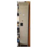 Tennsco Metal Locker with Rainwear Gear Contents