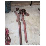 Lever style chain binders, set of two, see pictures for details.