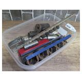 Assorted Socket Set Lot with Mac Tools Holder and Rails