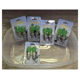Lot of 5 Fireflys Green Skull Flash Valve Sealing Caps Tire Stem Lights