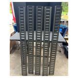 D2 –Uline powder coated E- track rails, appears to have never been used, see pictures for details.