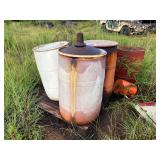 Miscellaneous barrels, five pieces, see pictures for details.