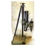 D2-Vintage electric Truco concrete core drill rig and stand, powers up, working condition unknown, see pictures for details.