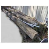 Approximately 14 treated 6 x 6 post
