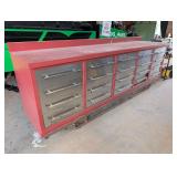 15 drawer workbench, please inspect this item to make sure it fits your needs. This piece does not roll.
