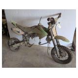 Youth size dirt bike frame with full suspension and disc brakes
