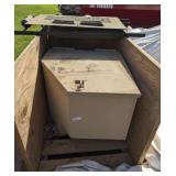 Heavy duty military storage box to include an air conditioner kit for military vehicles, comes in wooden crate, see pictures for details.