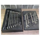 Snap-on USA Metric Combination and Open End Wrench Sets with Cases