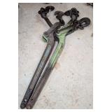 Lever style chain binders, set of two, see pictures for details.