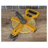 200’ fiber reel measuring tape, see pictures for details.