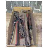 Assorted Hand Tools Including Snap-On, Crescent, and Pittsburgh Wrenches