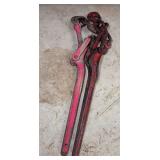 Lever style chain binders, set of two, see pictures for details.