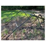 Light duty and heavy metal frames,believe to be for canvas awning. see pictures or details.