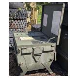 Portable military electrical distribution system, commonly referred to as a "spider box" or power distribution panel, working condition unknown. See pictures for details.