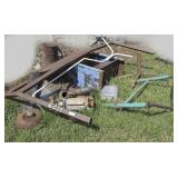Metal scrap pile, also includes fencing pieces, see pictures for details.