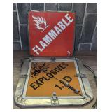 Industrial Hazardous Material Placard Holder and Interchangeable Hazard Signs
