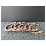 D2-Vintage horseshoes, set of six, see pictures or details.