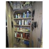 Metal Storage Cabinet and Contents