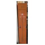 Penco Products Inc. Orange Steel Locker Unit and Contents