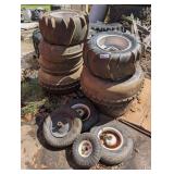 ATV/off-road/utility tires with rims, please inspect these items to make sure they fit your needs. See pictures for details.