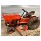 Yard tractor/mower. Economy tractor all gear drive. Serial number 37965. WORKING CONDITION UNKNOWN. Believed to be running when parked