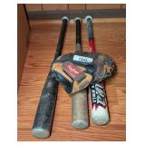 Baseball Equipment Lot with Louisville Slugger TPX Bat and Rawlings Glove