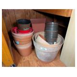 Assorted Plastic Garden and Planter Pots
