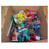 Box of Assorted Toys, Action Figures, Collectibles, and Media