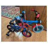 Two Childrens Character Bicycles Including Thomas the Tank Engine and Spider-Man