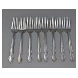 ROGERS STERLING WEDDING BELLE PATTERN STERLING SILVER FORKS, APPROXIMATELY 290g TOTAL WEIGHT
