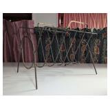 Mid Century Modern Wire Magazine Rack with Wrapped Handles