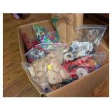 Assorted Craft Supplies Lot with Ribbons, Buttons, Fabric, and More