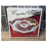Crystal Clear Woodford 2-Piece Chip and Dip Lead-Free Crystal Set in Original Box