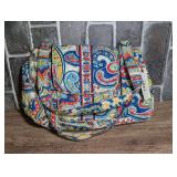 Vera Bradley Quilted Fabric Shoulder Bag with Paisley Pattern