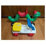 Radio Flyer Inchworm Ride-On Toy and Fisher-Price Ride-On Wagon