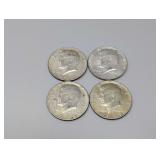 1965 THROUGH 1969 KENNEDY 40% SILVER HALF DOLLAR COINS, INCLUDES 1968-D