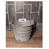 Small Galvanized Metal Utility Bucket Planter Made in Mexico