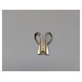 Yellow Gold Pendant with Three Round Cut Stones Marked 10K, Approx. 3.1g Total Weight