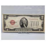 SERIES 1928G RED SEAL $2 BILL