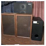 Assorted Audio Speakers Lot including Juliette Model S-82, RCA RT2911 Subwoofer, and Pioneer