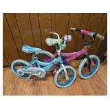 Lot of Two Childrens Bicycles, Disney Frozen Huffy and Shopkins Dynacraft