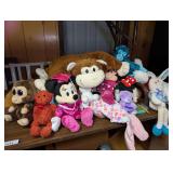 Assorted Plush Stuffed Animals Lot Featuring Disney Minnie Mouse and Monkeys