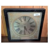 Kirsch Quartz Wall Clock with Black Frame and Gold Floral Accents