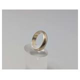 Yellow Gold Band Ring Size 8 Marked 14K, Approx. 5.5g Total Weight