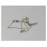 Gold Chain Necklace Made in Italy Marked 14KT, Approx. 1.3g Total Weight